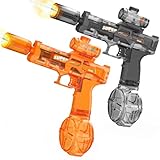 Handwell 2 Packs Electric Water Gun for Adults Kids, Automatic Squirt Gun with LED Light, Large Capacity Water Blaster 23-33 FT Long Range, Outside Water Toys, Summer Beach Swimming Pool Party Toy