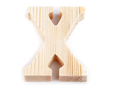 Handgefertigter Holzbuchstabe X - 22cm Hohler Dekobuchstabe Aus Sperrholz