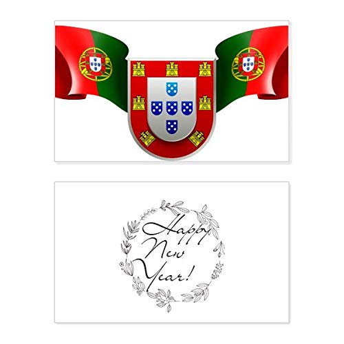Tarjeta conmemorativa de Año Nuevo de Portugal con mensaje tradicional de bendición