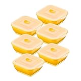 Collapse-it Silicone Food Storage Containers - BPA Free Airtight Silicone Lids, 6 Piece Set of 2-Cup Collapsible Lunch Box Containers - Oven, Microwave, Freezer Safe with Bonus eBook