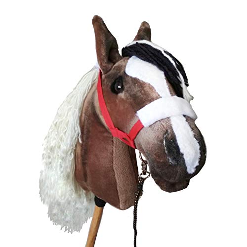 Brown Hobby Horse with red halter | Hobby horse on stick | Hobby horse for children