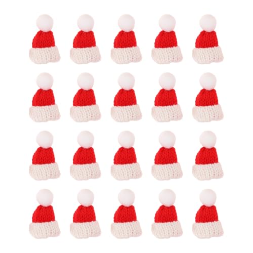 Weihnachtsmann Mützen Klein 28 ERINGOGO 20St Weihnachtsminimütze Mini-Puppe Christbaumschmuck...