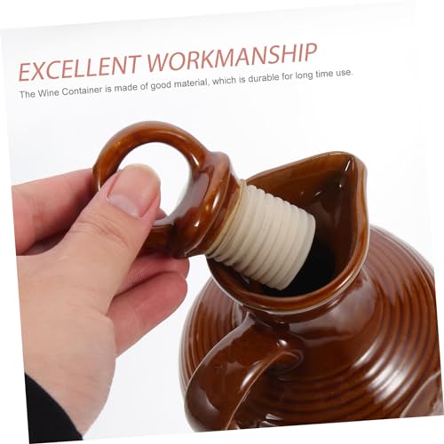 Pichet à vin en céramique marron Mikinona 500ml pour table
