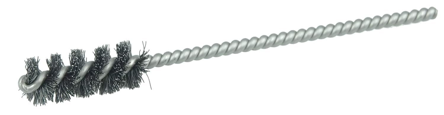 Weiler 21082 Cepillo de tubo de alimentación, estilo redondo, 0,95 cm, 0,04 pulgadas, relleno de alambre de acero inoxidable, 1 cm de longitud, paquete de 10