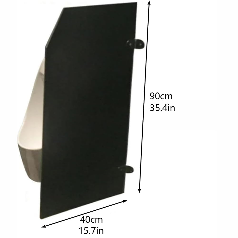 Mampara divisoria de urinario de Montaje en Pared - Separador de Inodoro con Pantalla de privacidad y Accesorios de Montaje para baños públicos, 4 Piezas