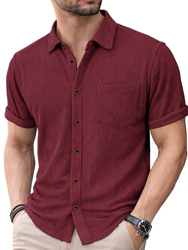Image of Noble Monk Men's Polyester Regular Fit Solid Casual Shirt |Half Sleeve | |Stylish Shirt