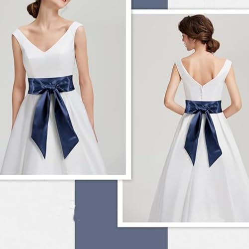 Women Dress Sash Belts Satin Waist Belt for Bridal Wedding Party Bridemaid Prom Formal Bow Ribbon Wide Belt Wraps3
