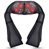 Nackenmassagegerät mit Wärme, Massagegerät 3D Deep Massage um Schmerzen am Hals,Rücken,Taille, Shiatsu Massagegerät Drei-stufige Intensitätseinstellung, Nackenmassage Geschenke für Frauen, Männer