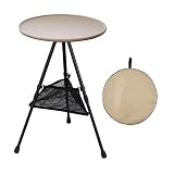 Ronyme Mesa de Picnic Plegable, Plegable para Exteriores, Mesa elevadora portátil con Bolsa de Almacenamiento, Mesa de Camping, Mesa de té y, con Bolsillo de Malla
