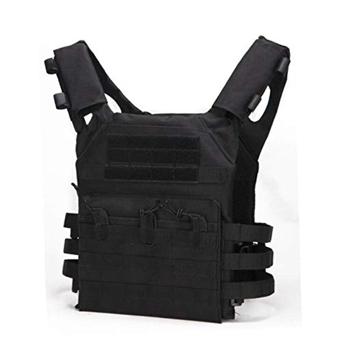 Homeilteds Military Tactical Plate Carrier Ammo Chest Rig Vest Airsoft Sports Paintball Gear Body Armor For Hunting Equipment Waistcoat (Color : Black)