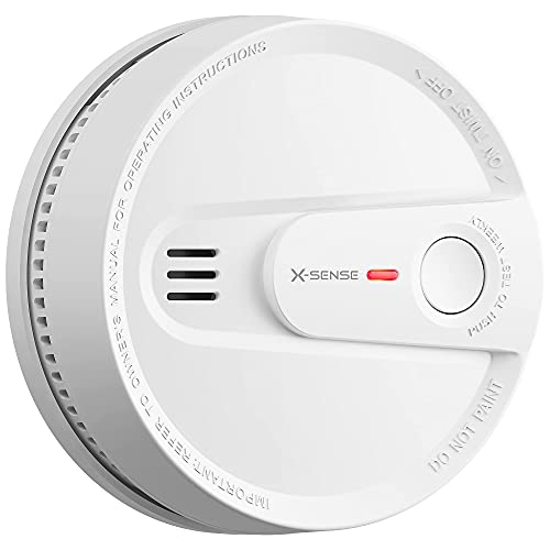 X-Sense Détecteur de Fumée avec Pile de 10 Ans de Durée de Vie, Détecteur Incendie à Capteur Photo-électrique Certifié TÜV et EN14604, Bouton Test & Silence (Lot de 1) Cover