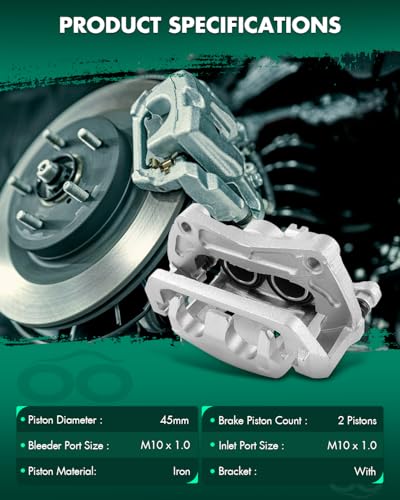 Image of SCITOO 19B3310 19B3311 Front Left & Right Disc Brake Calipers w /Bracket Fit For Infiniti For FX35 2006-2012,For Infiniti For FX37 2013,For Infiniti For FX45 2006-2008, Double Pistons