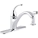 KOHLER 10412-CP Forté(R) 4-Hole Sink 9-1/16" spout, Matching Finish sidespray Kitchen Faucet, Polished Chrome