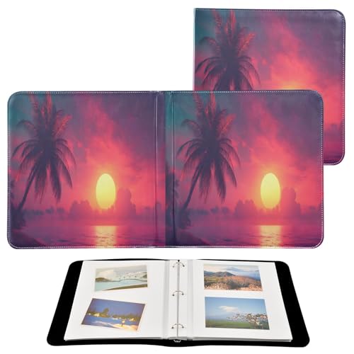 Álbum de fotos autoadhesivo DIY Scrapbook Album con tapa de PU Leather, encuadernador de 3 anillos, 40 páginas, tamaño 8x10 para recuerdos miniatura 2