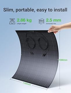 Kit Solare 960W, 4 Pannelli Flessibili da 240W, Micro Inverter Grid-Tie da 800W, per Appartamenti e Camper