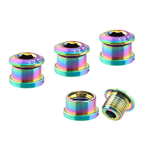 Tornillos para plato de bicicleta en titanio ultraligero triple biela