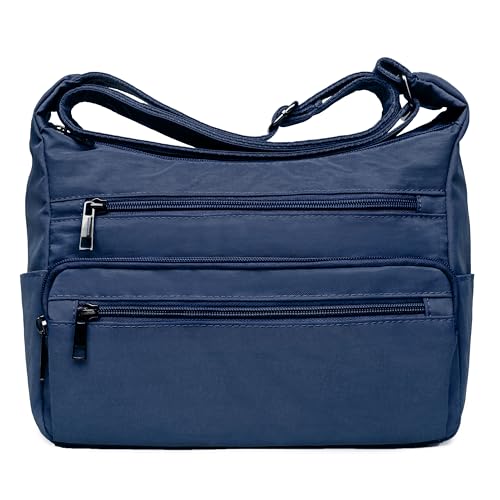 Image of VOLGANIK ROCK RFID Purses for Women Fabric Nylon Multi Pocket Crossbody Bag Ladies Travel Handbag