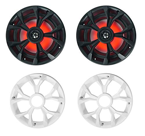 Rockville RKL65MBW 6.5 Inch 700W Marine Boat Speakers W/Led+Black/White Grilles thumb #2