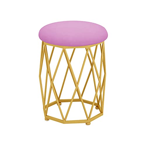 Taburete de terciopelo para tocador ideal como asiento de mesa auxiliar en salón 2