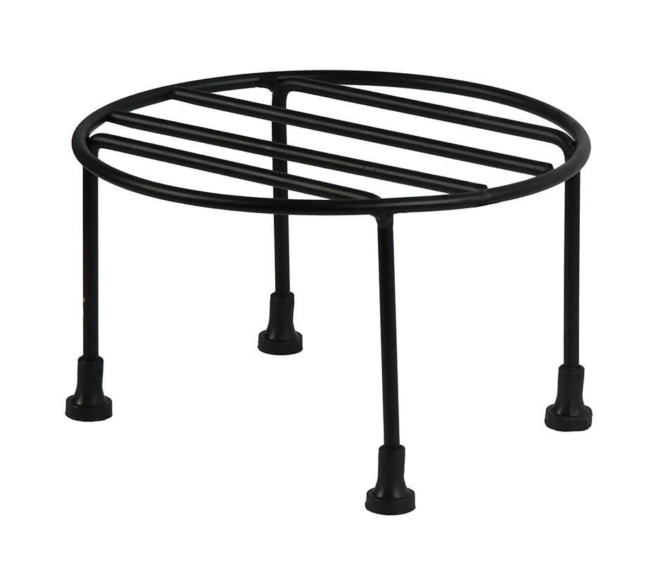 Shriyaben Creations Round Hanging Flower Pot Stand Flower Pot for Outdoor Plants, Plant Stand for Indoor Plants, for Home Balcony Decoration (Black Stand Pot | Pack of 1) (B0CZHJDG59) Amazon Price History, Amazon Price Tracker