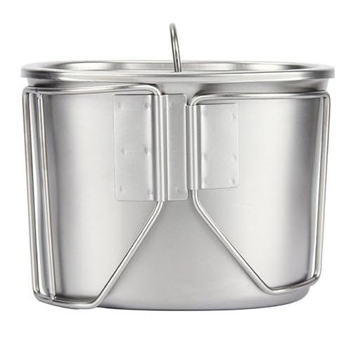Accessoires de camping faciles à nettoyer tasse inox anti-brûlure pliable