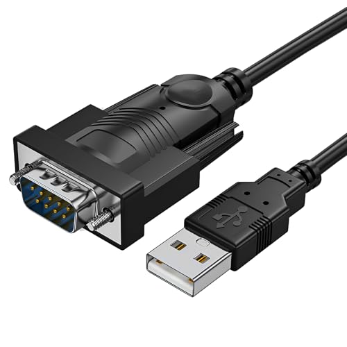 Lumitrex USB to Serial Adapter, USB to RS232 DB9 9 pin Converter Cable, 1.8M RS-232 Serial Cable with PL2303 Chipset for Routers and Switches Windows 11 10 8.1 8 7