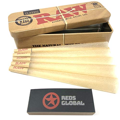 Exclusif Filtres REDS Boîte métal RAW Classic avec les cônes pré-roulés king size RAW