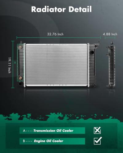 Image of SCITOO Engine Cooling Radiator compatible with Chevrolet for GMC S10 Sonoma