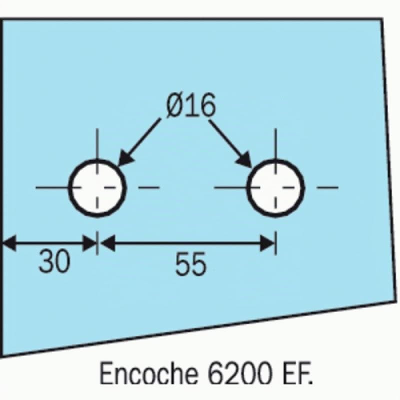 Serrures de miroiterie à cylindre à béquille double Lagune 4300 finition chromé brillant