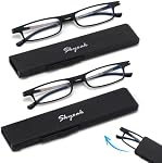 SKYOAK paquet de 2 Ultra Légèreté mince pliant Verres de lecture Femmes Hommes TR90 Lecteurs d'ordinateurs Portables Slim Flat Glaces