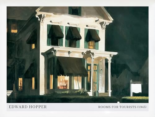 Affiche Edward Hopper Chambres Pour Les Touristes toile art mural 90x60cm