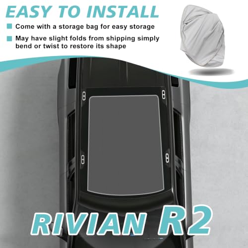 Image of BestEvMod Foldable Roof Sunshade for 2027 2026 Rivian R2 (Gray)