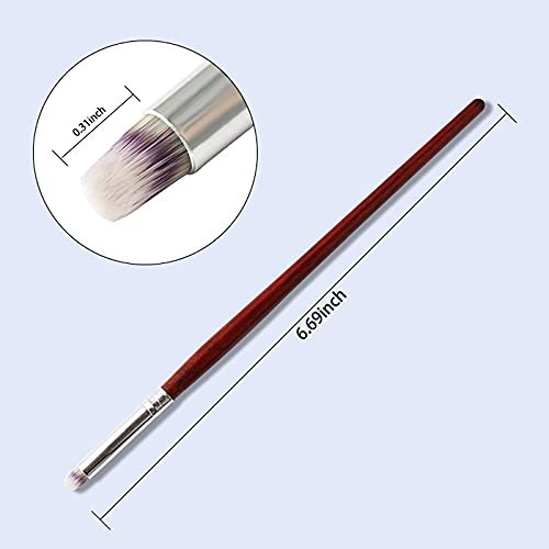 Jerclity 5Pcs Acrylic Ombre Nail Brush Set Wooden Gel Builder Ombre Brush For Nails Double Head Nail Sponges For Ombre Pen With 4 Sponge Heads Nail Pens For Nail Art #TOP5