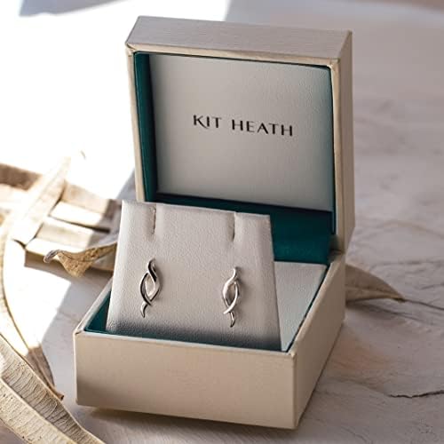 Kit Heath Entwine Rhodium Plated Sterling Silver Twine Twist Stud Earrings