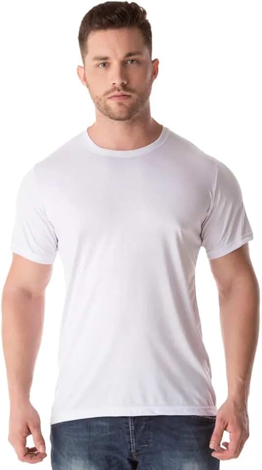 Camiseta Malha Fria Masculina Básica Lisa para Uniformes Loja Mirante