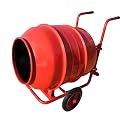 Hand Push Electric Concrete Mixer 4.3 Cu. Ft. Small Cement Mortar Mixer for Construction and Household Use Drum Mixing Tank (HM140L(5.0ft³))