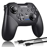 🎮 DUAL SHOCK UND AUTOMATISCH TURBO: Mit der Doppelvibrationsfunktion können Sie schnell in die Spielszene eintreten und das echte Spielgefühl erleben. Lassen Sie sich zum Protagonisten machen! 5 Minuten ohne Eingage wechselt den Controller automatisch in den Schlafmodus(Sensor bewegt sich nicht).