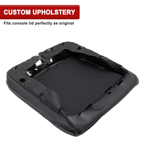 KBH Center Console Armrest Cover Replacement for 2013-2018 Ram 1500, 2013-2025 Ram 2500/3500/1500 Classic, 40/20/40 Jump Seat, Vinyl Leather Foam Upholstery, Anti-Scratch, Black by KBH - Used condition - Image 2