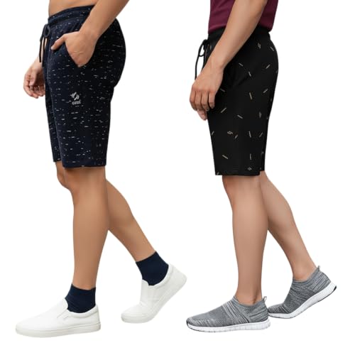 Image of GUIDE Men's Regular Fit Printed Cotton Shorts