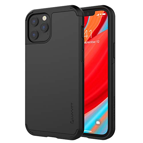 Luvvitt Ultra Armor Case Designed for iPhone 12 Pro Max with Removable Metal Plate for Magnetic Holder (car Phone Mount Cradle is not Included) Designed for Apple iPhone 12 Pro Max 6.7