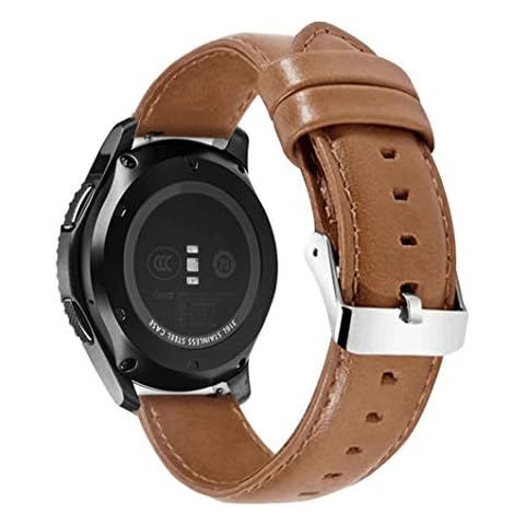 Shieranlee 20mm Watch Straps Quick Release Strap Compatible with Garmin Vivoactive 3 Music/Vivoactive 3/Venu/Vivomove HR/Luxe/Style/Forerunner 245/645 Music - Genuine Leather Replacement Strap Cover