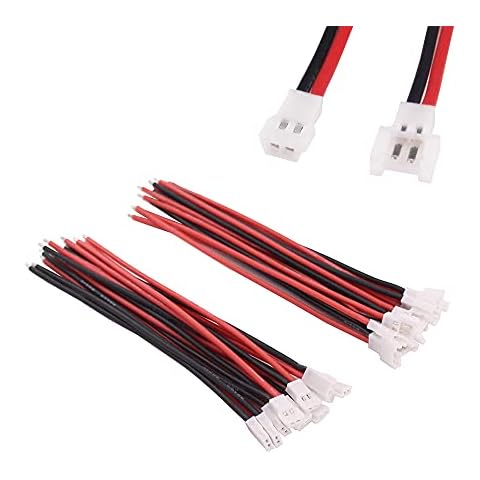 OliYin 10pairs 1S 2 Pin Molex 51005 51006 2.0mm pitch Losi Micro Model Battery connector 22awg Heatproof Silicone Cable 10cm for RC Helicopter QAV Multicopter Cover