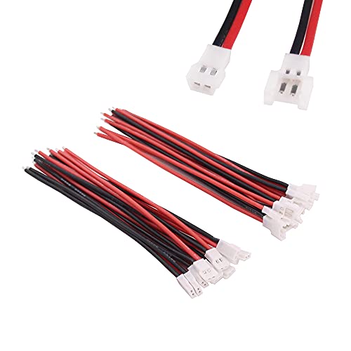 OliYin 10 pares 1S 2 pinos Molex 51005 51006 2,0 mm tom Losi micro modelo bateria conector 22 awg cabo de silicone resistente ao calor 10 cm para RC Helicopter QAV Multicopter