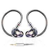 CVJ Kira Aureus in-Ear Monitor Headphones, HiFi Wired Gaming Earbuds with Deep Bass, 0.78mm 2-Pin Detachable Cable, 3.5mm Jack for PC Phone Xbox PS5 Switch 2
