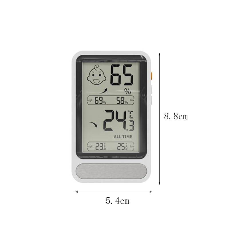 ABS with Backlight Function Home Interior Electronic Thermometer Hygrometer