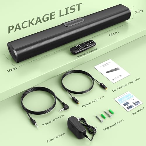 Image of OFFSIR 80W 23.6 inch Sound Bar for Smart TV with HDMI ARC & Bluetooth 5.0