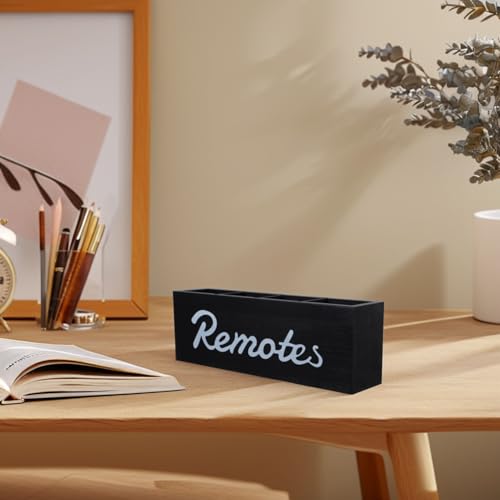 Support polyvalent noir en bois pour télécommandes de standing - 7
