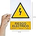 Señal adhesiva Riesgo Electrico 10x15cm Amarillo