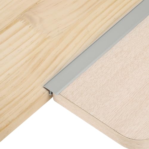 Barre de transition sol aluminium vinyle marron clair anti-trébuchement x3