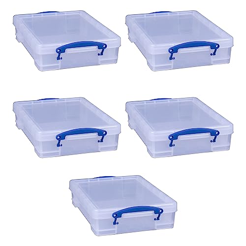 Really Useful Box Stackable Box, Clear (5 Pack)